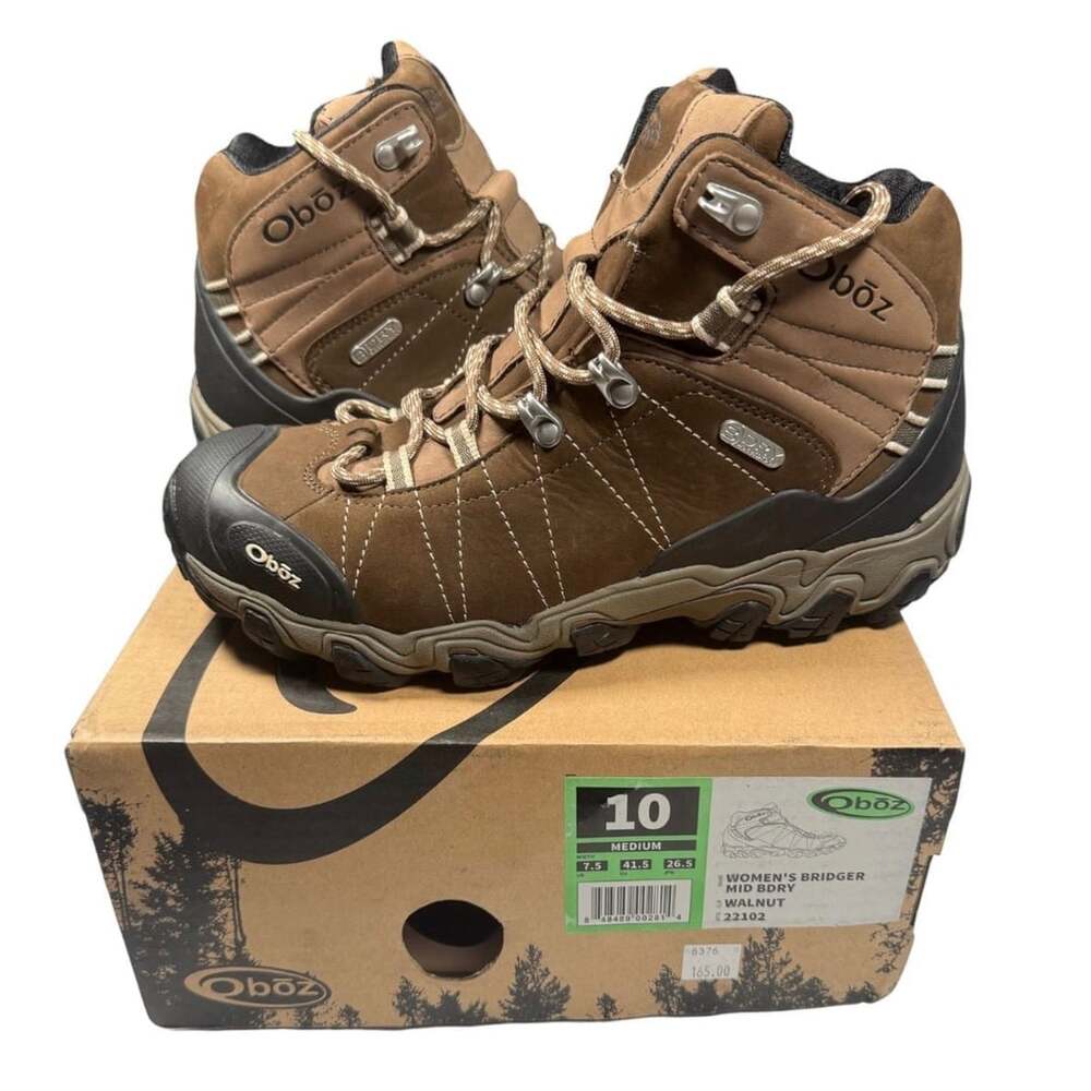 Oboz Women's Bridger Mid B-Dry Size 10 Walnut Hiking Boots